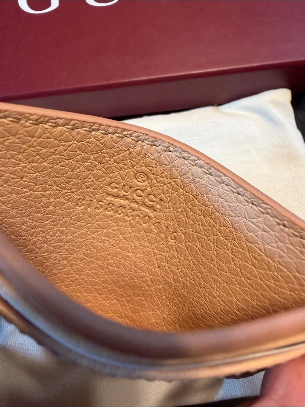New Authentic Gucci GG Jumbo Logo Card Case Walllet Pink Leather